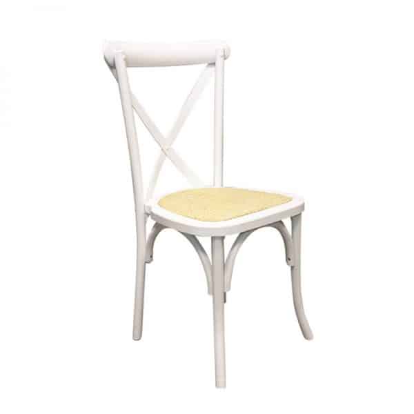 Crossback Maria Chair in White Finish