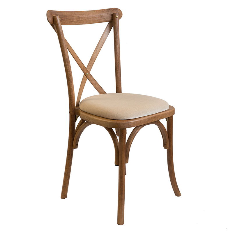 Diana Crossback Chair with Ivory Draylon Seat Pad