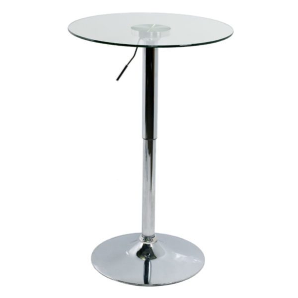 Glass Top Hydraulic Poseur Table 1 - Rosetone
