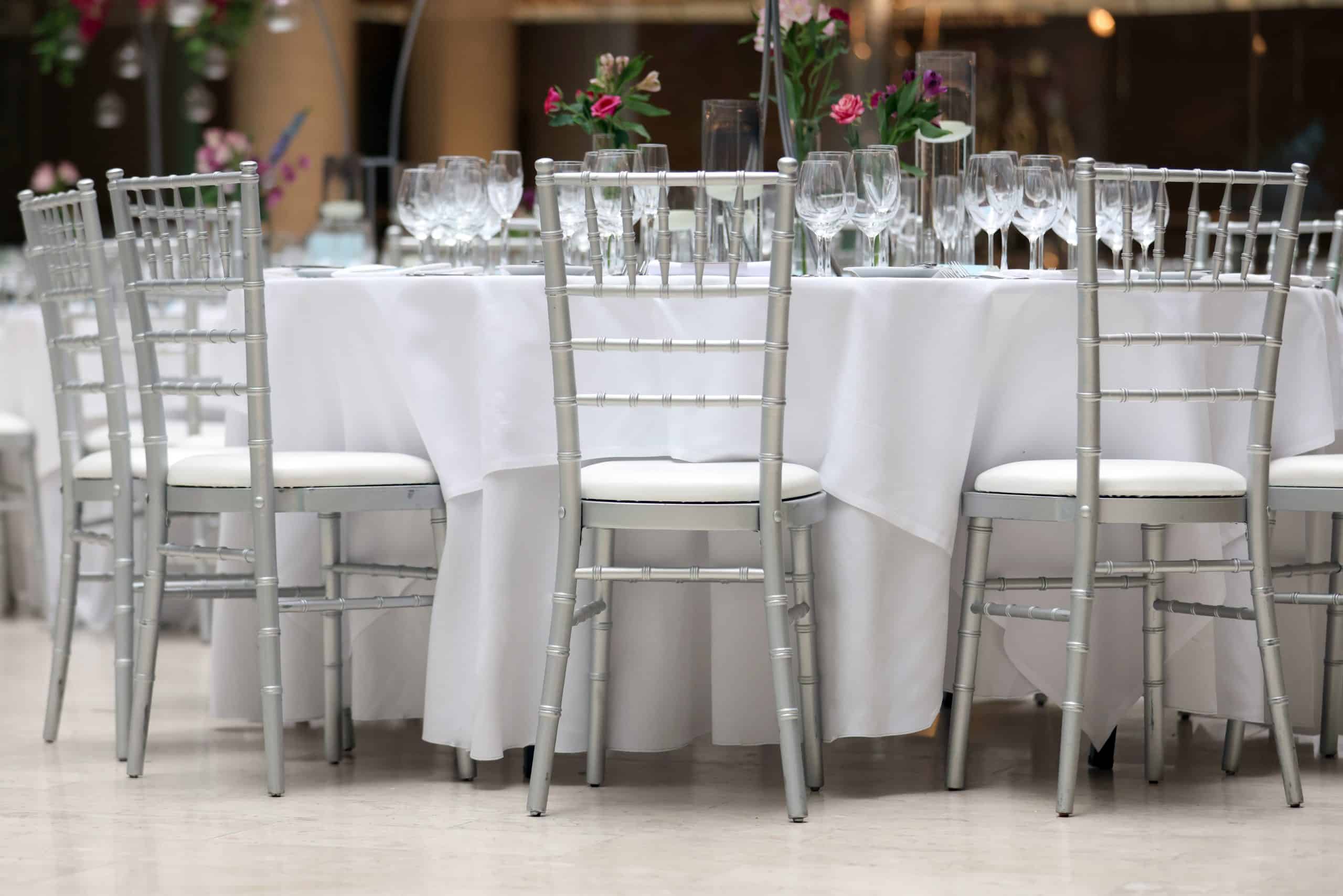 Silver wedding online chairs