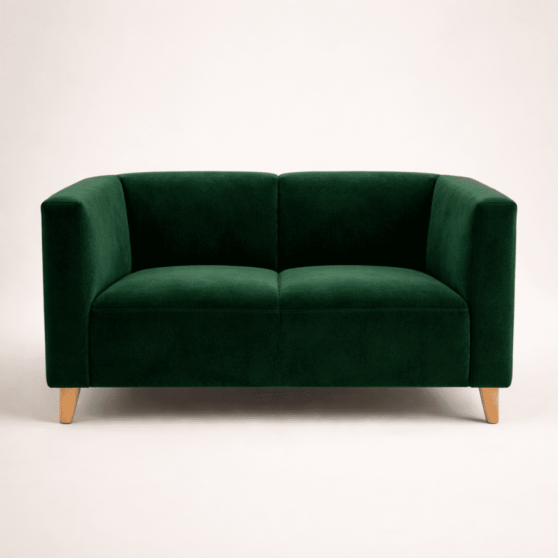 Green Two Seater Sofa for Hire