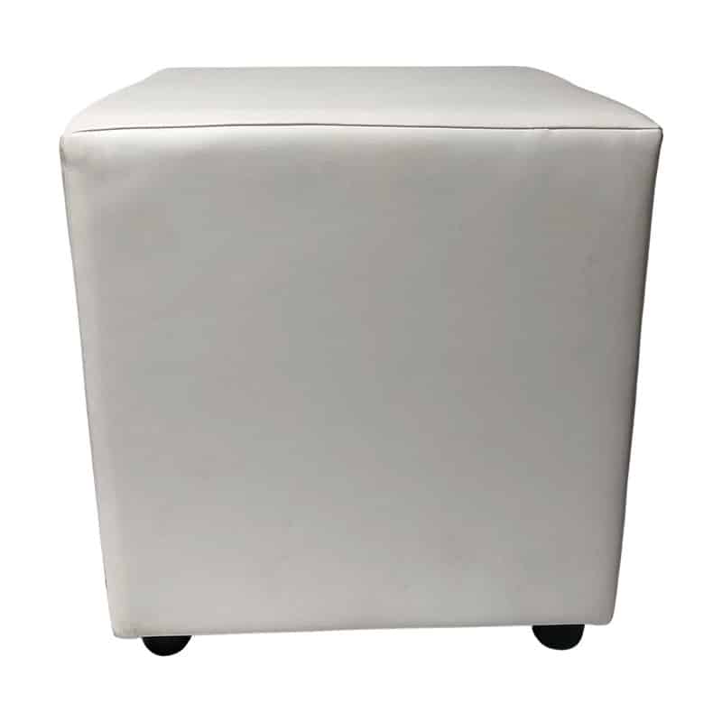 White Faux Leather Cube-1-Rosetone